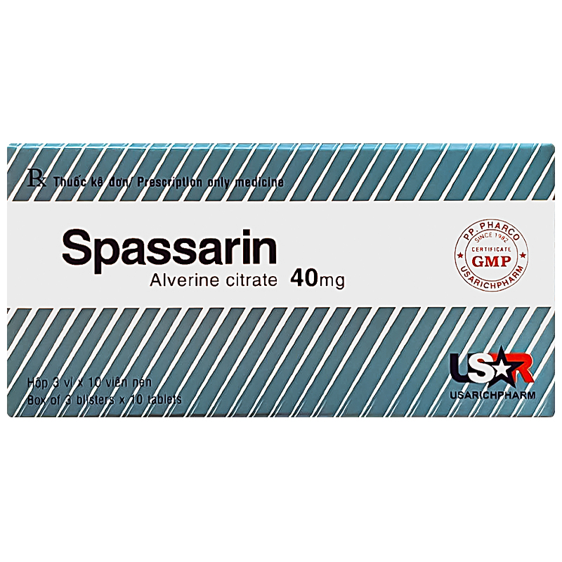 Spassarin 40mg dùng để giảm đau do co thắt cơ trơn đường tiêu hoá